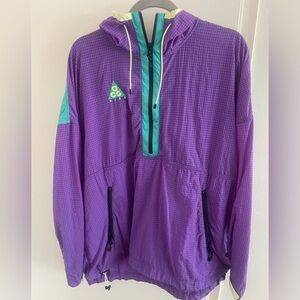 Mens retro Nike quarter zip jacket windbreaker size large